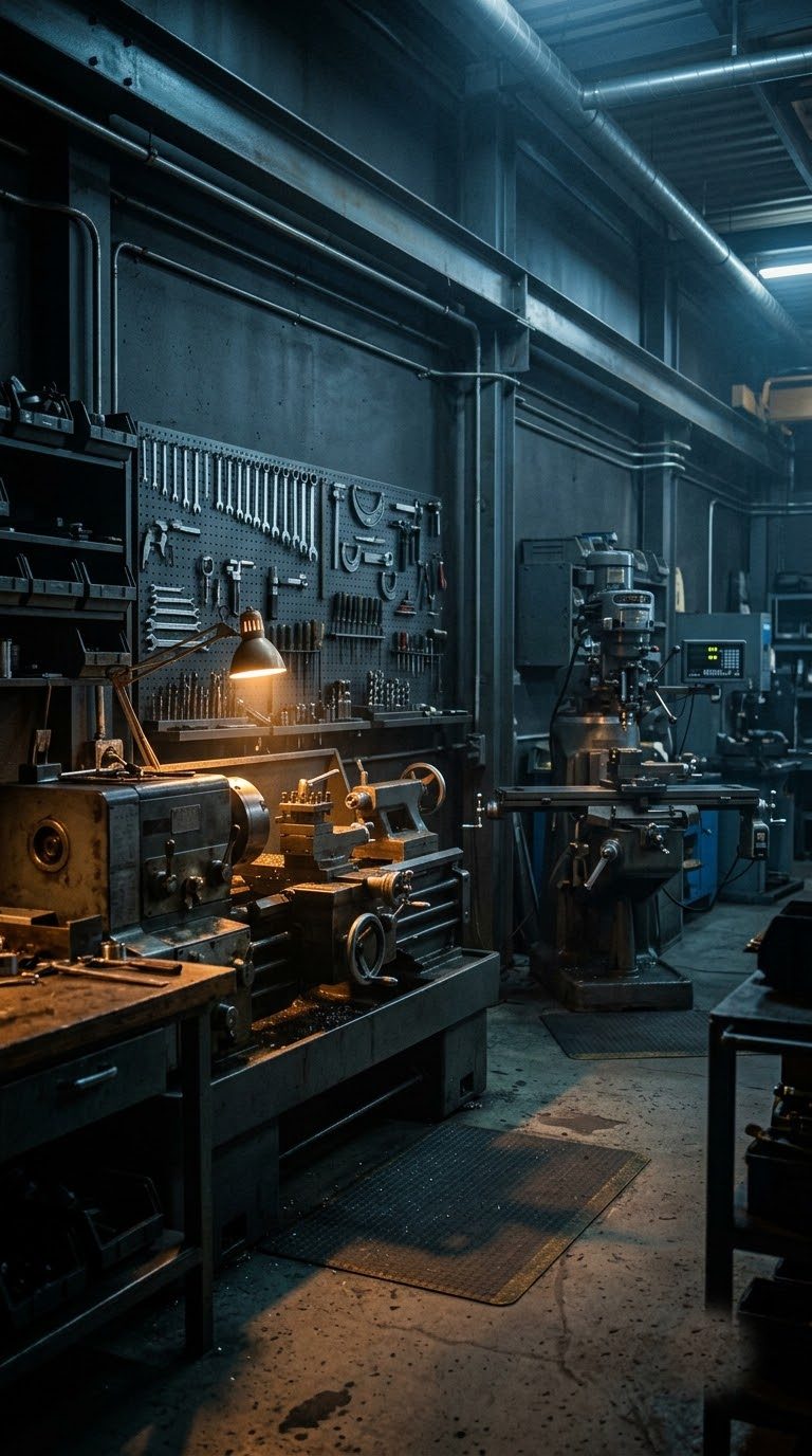 Precision toolroom with lathes